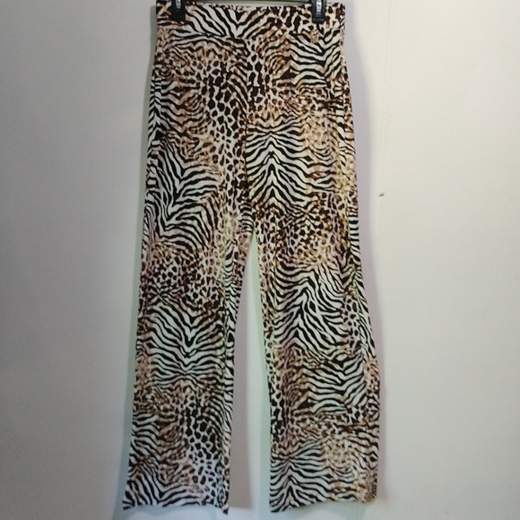 Anne Klein animal print relax fit pants size S - Picture 5 of 16